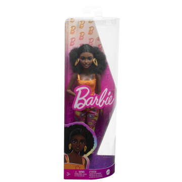 Barbie-Puppe, Lockige Schwarze Haare Und Zierlicher Körperbau, Barbie Fashionistas - Image 6 of 6