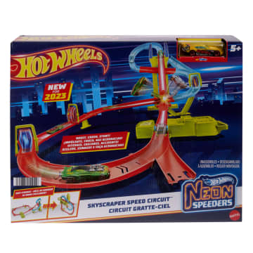 Hot Wheels Neon Yarışlar Çoklu Yarış Heyecanı Pist Seti, 1 Adet Hot Wheels Araba