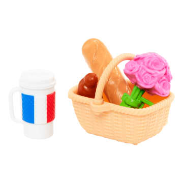Barbie Dünyayı Geziyoruz Paris Macerası Bebek Seti, Kıyafeti Ve Piknik Aksesuarlarıyla Kahverengi Saçlı Bebek