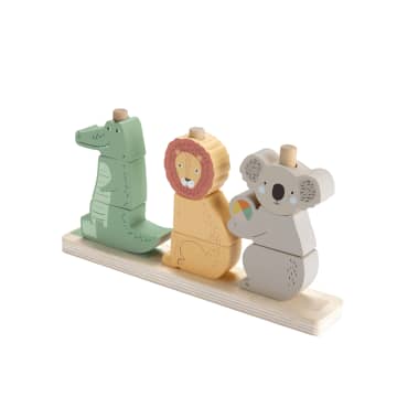 Fisher-Price Houten Dieren Stapelen En Sorteren, Speelgoed Voor Baby'S En Peuters, 10 Onderdelen