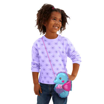 Polly Pocket Borsetta Cavallucci Marini Con 2 Mini Bambole, Cuccioli E 13 Accessori, Borsetta E Giocattolo 2-In-1, Con Shani