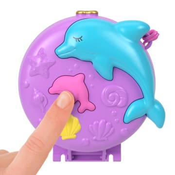 Polly Pocket Missione Salvataggio Delfini Cofanetto Con 2 Mini Bambole E Cuccioli Marini, Animale Giocattolo Con Accessori Marini