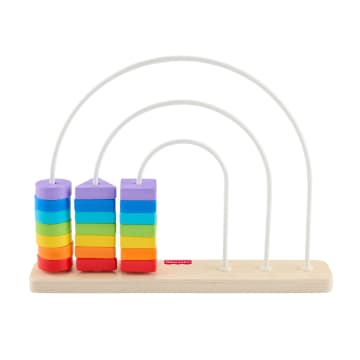 Fisher-Price Wooden Rainbow Bead Bar Maze, Baby & Toddler Developmental Toy, 1 Wood Piece - Image 6 of 6