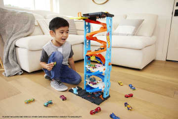 Hot Wheels City Transforming Race Tower Playset, Track Set With 1 Toy Car