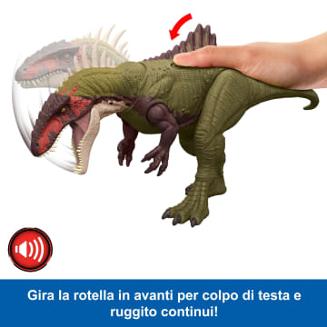 Jurassic World Battaglie Ruggenti Becklespinax Action Figure Dinosauro, Colpo Furioso