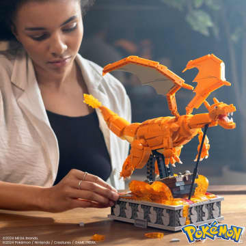 Mega Pokémon Bewegliches Glurak Bauset (1664 Teile) Für Sammler - Image 2 of 6