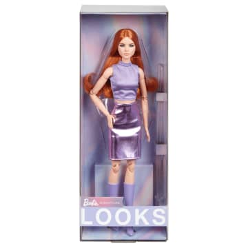 Barbie Muñeca Pelirroja Con Falda Morada De Colección Signature Looks