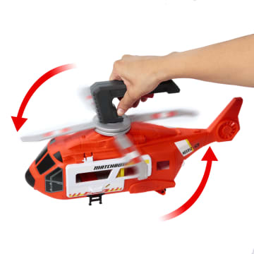 Matchbox Action Drivers Matchbox Rescue Helicopter,16-In Large-Scale Helicopter With 1:64 Scale Die-Cast Toy Ambulance - Image 2 of 6