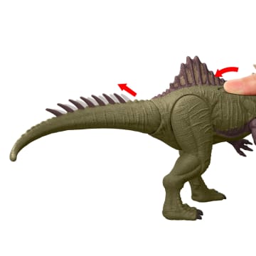 Jurassic World Battaglie Ruggenti Becklespinax Action Figure Dinosauro, Colpo Furioso