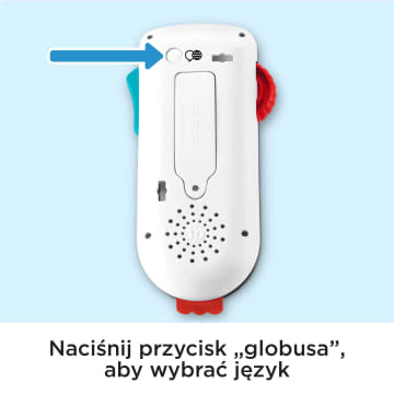 Fisher-Price „Ucz się i śmiej!” Edukacyjny pilocik Edukacyjna zabawka – wersja z wyborem języka