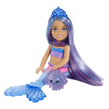 Barbie-Barbie Mermaid Power-Poupée Chelsea Sirène Avec 2 Animaux - Imagen 2 de 6