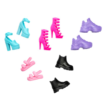 Accessoires Pour Poupée Barbie, 5 Paires De Chaussures