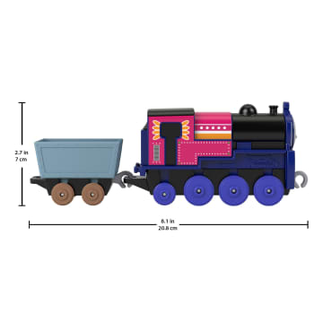 Thomas & Friends By Fisher-Price Large Die-Cast Ashima Engine, Push-Along Toy Train & Cargo Car