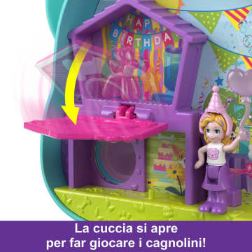 Polly Pocket Cofanetto Il Compleanno Del Cagnolino, Con 2 Bambole E Accessori, Mini Giocattoli
