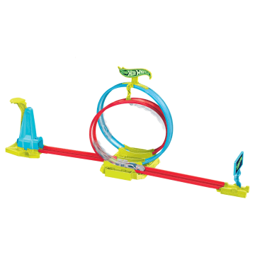 Hot Wheels Neon Yarışlar Çifte Çemberde Yarış Seti, 1 Hot Wheels Araba