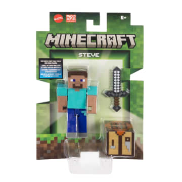 Minecraft Actionfiguren Und Zubehörteile, Maßstabsgetreu Zu Einer Ca. 8 Cm Großen Figur Mit Pixeligem Design (Figuren Können Variieren)