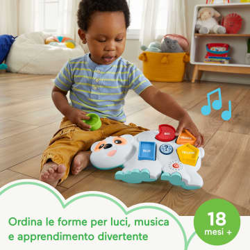 Fisher-Price Parlamici Fabietto Orsetto Forme E Colori Giocattolo Didattico, Puzzle Con Forme, Versione Italiana