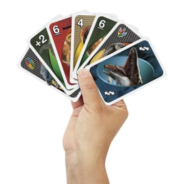 Juego De Cartas Jurassic World: Rebirth De UNO Para Niños Y Niñas, Familias Y Noches De Juegos De Adultos - Bild 2 von 5