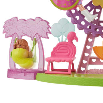 Polly Pocket Tropikal Eğlence Karnavalı Oyun Seti; 7 Cm Lila Bebek, 1 Adet Yavru Köpek, 10 Adet Aksesuar Ve Dönme Dolap - Bild 3 von 6