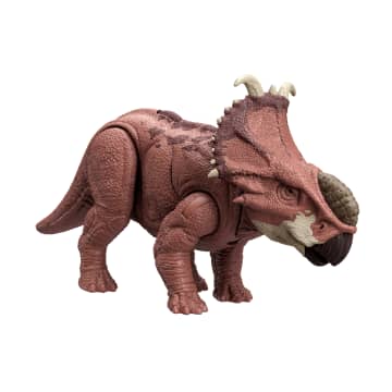 Jurassic World Pachyrhinosauro Ruggito Selvaggio, Action Figure Dinosauro Con Attacco Con Colpo Di Testa E Suono