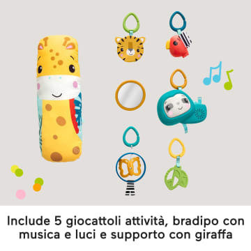 Fisher-Price Palestrina 5 Sensi Nella Foresta 3 in 1, Con Cuscino Di Supporto E 6 Giocattoli Per Neonati E Bambini Piccoli