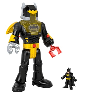 Imaginext DC Super Friends Batman Insider Ve Exo Kostümü, Işıklı Ve Sesli Siyah Robot, 6 Parça