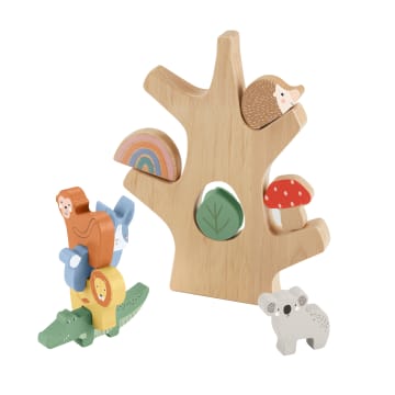Fisher-Price Ξύλινο Δέντρο Ισορροπίας Παιχνίδι Ταξινόμησης Προσχολικής Ηλικίας, 10 Ξύλινα Κομμάτια