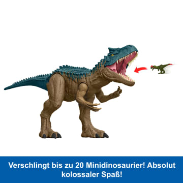 Jurassic World Riesendino Allosaurus Dinosaurier Actionfigur Spielzeug 96 Cm Lang, Verschlingt Minis
