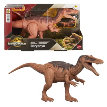 Jurassic World: Die Wiedergeburt Wild Roar Baryonyx Dinosaurierspielzeug Mit Schwanzgesteuertem Beiß-Angriff Und Brüllgeräusch