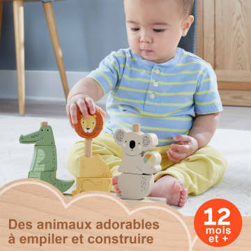 Fisher-Price-Animaux En Bois À Empiler Et Trier, 10 Pièces