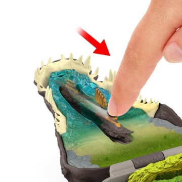 Jurassic World Rebirth, Kleines Abenteuer-Spielset in Form Eines Spinosaurus-Kopfes, Interaktive Funktionen Und Figuren