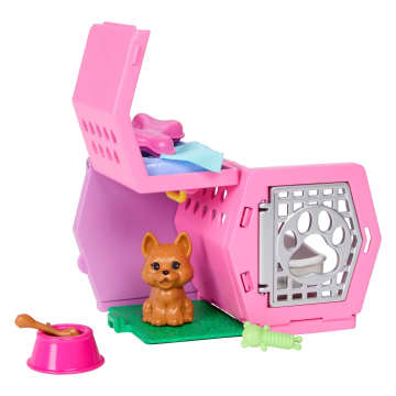 Barbie Chelsea Köpekçiğin Taşıma Çantası Oyun Seti, Küçük Bebek, Taşıma Çantası Ve Köpek Aksesuarları - Imagen 5 de 6
