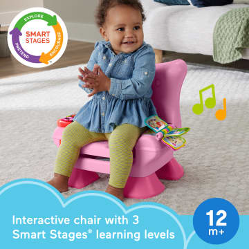 Fisher-Price Laugh & Learn Smart Stages Chair Electronic Learning Toy For Toddlers, Pink