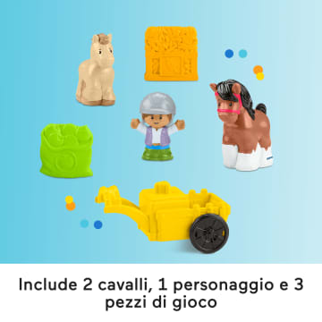 Fisher-Price Little People Maneggio Dei Cavalli, Playset Per Bimbi Piccoli Con Suoni E 6 Accessori