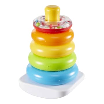 Fisher-Price Farbring Pyramide, Steckspiel-Zeug, Stapelturm, Stapelspielzeug