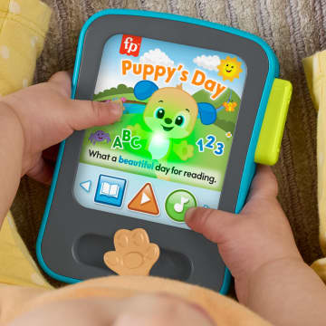 Tablet Delle Storie Di Cagnolino Fisher-Price Ridi E Impara Per Neonati, Giocattolo Elettronico Per L'Apprendimento, Con Musica E Luci, Versione Multilingue