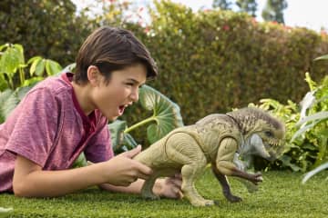 Jurassic World Rebirth Distortus Rex Ruggito Devastante, Dinosauro Da 55,9 Cm Circa Con 2 Attacchi - Image 2 of 6
