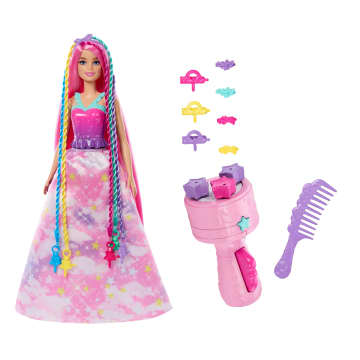 Muñeca Twist 'n Style De Barbie Dreamtopia Y Accesorios Para Hacer Peinados, Incluida Una Herramienta De Trenzado