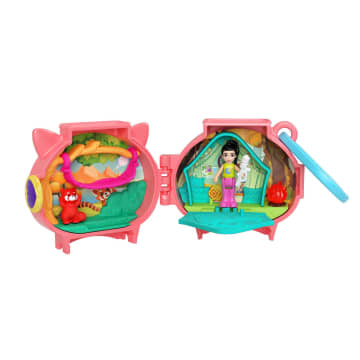Polly Pocket Pet Connects Red Panda Compact Playset With Doll, Panda Figure & Accessory, Stackable - Image 4 of 6