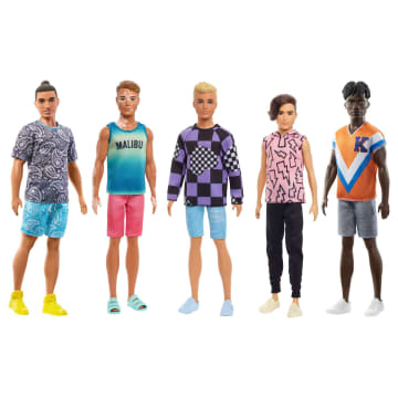 Ken-poppen met trendy looks