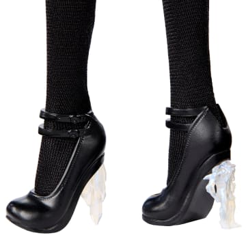 Monster High Wednesday Sammelpuppe, Rave’N Wednesday in Schwarzem Kleid, Inspiriert Von Der Tanzszene - Imagen 4 de 6