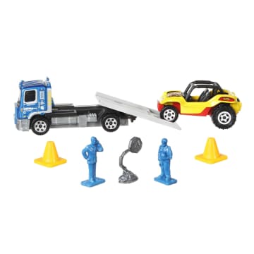 Matchbox Çek Ve Taşı Araç Serisi, 1 Adet Kurtarma Aracı, 1 Adet Çekme Karavan Ve Temaya Uygun Aksesuarları Ile Birlikte, H1235