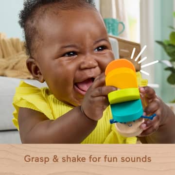 Fisher-Price Wooden Clacker Caterpillar Developmental Activity Rattle Toy For Baby, 1 Wood Piece