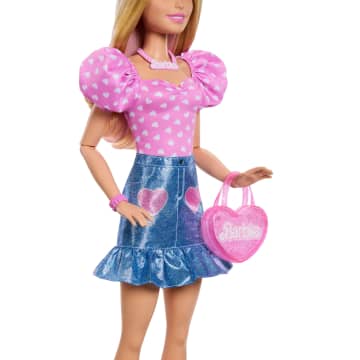 Barbie Modepop Van 71 Cm Met Kleding Die Aan En Uit Kan En Accessoires, Ketting En Tas - Image 4 of 6