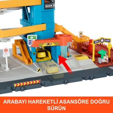 1:64 Ölçekli Taksi, Tekne Ve Helikopterin Yanı Sıra Yiyecek Arabası Aksesuarı (3 Araç, 1 Aksesuar) Ile Matchbox Aksiyon Sürücüleri Şehir Maceraları Oyun Seti - Image 3 of 6
