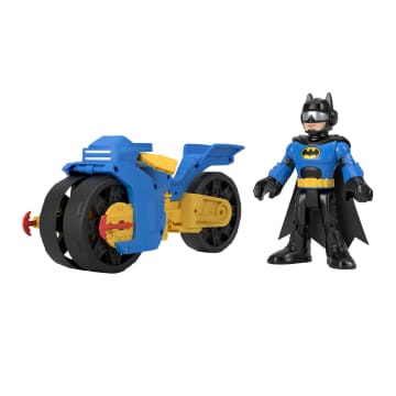 Juguetes De Batman De Dc Super Friends De Imaginext, Batcycle Y Figura De Batman De Gran Tamaño De 25,4Cm