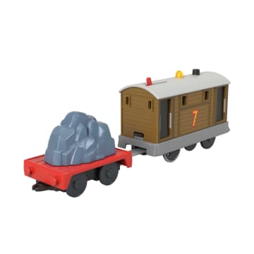 Thomas & Friends Toby Motorized Toy Train Engine With Cargo For Preschool Kids