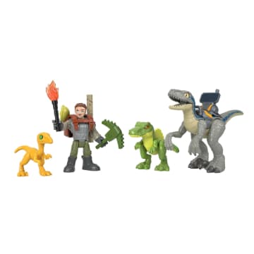Owen Grady Y Blue De Jurassic World De Imaginext, Pack Rastreo De Dinosaurios, Juguetes De Dinosaurios De 12 Piezas