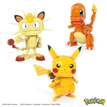 Mega Pokémon Building Kit, Kanto Region Trio With 3 Action Figures (529 Pieces)
