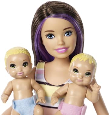 Muñecas y conjunto Nap ‘n' Nurture Nursery de Skipper Canguro de bebés de Barbie